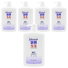 嬌生 PH5.5 沐浴乳, 1000ml, 微酸平衡配方, 專為寶寶肌膚打造, 溫和潔淨, 含有保濕成分, 1L, 5瓶