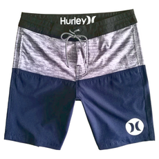 Hurley 男款沙灘褲，尺碼36, 藏青色 + 灰色, 36
