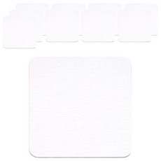 硅藻土吸水杯墊10入組, 隔熱吸水, 圓形/正方形, 尺寸10x10x0.8cm, 正方形(10 x 10 x 0.8mm), 白色, 10個