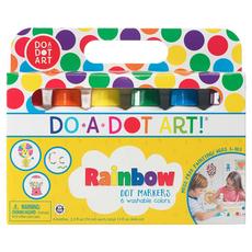 DO-A-DOT ART 點點畫筆 6入彩虹色組, 歐美安全認證，家長安心, 彩虹色, 1盒