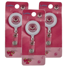 TOY STORY 玩具總動員 迪士尼 Lotso 伸縮證件扣, 熊抱哥, 3個