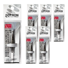 LOTRON 親密寶貝 L-204 斜口眉拔, 高級鋼材, 6個