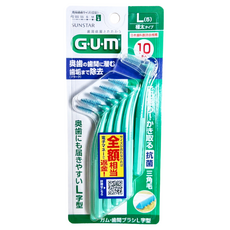 GUM L型牙間刷 L(1.5~1.8mm), 10支, 1組