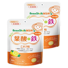Bean Stalk 葉酸鐵營養錠, 快速補充孕媽所需, 含多種維生素，幫助吸收補充營養, 60顆, 2包