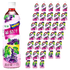 波蜜 葡萄汁 還原果汁15% 580毫升 x 24瓶, 580ml, 72瓶