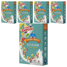 Cerear 喜瑞爾 活力五彩球，水果口味，添加小麥纖維, 160g, 5盒