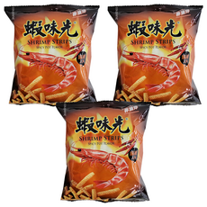 裕榮食品 蝦味先 麻辣口味, 55公克, 非油炸, 55g, 3包