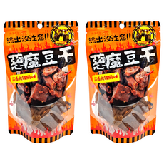 熊出沒注意 惡魔豆干, 蒜香微辣風味, 140g, 2包