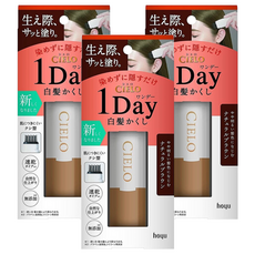 CIELO 宣若 1day局部染髮棒 白髮用 9ml, 自然棕, 3支