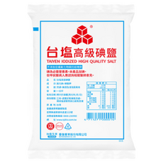 TAIYEN 台塩生技 高級碘鹽，使用濃縮海水，不添加亞鐵氰化物抗結塊劑, 1kg, 5包