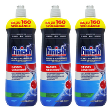finish 清亮碟光潔劑 洗碗機專用, 800ml, 3瓶