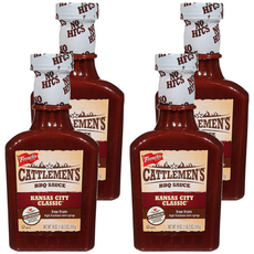 French's Cattlemen's 堪薩斯市經典BBQ醬，無高果糖玉米糖漿, 510g, 4瓶
