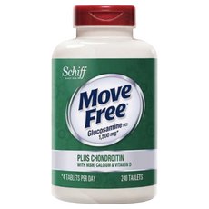 Schiff Move Free 葡萄糖胺五合一，含MSM、鈣和維生素D, 240顆, 1罐
