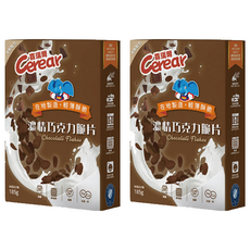 Cerear 喜瑞爾 濃情巧克力脆片, 優質膳食纖維, 非油炸, 含鐵鈣, 在地製造, 輕薄酥脆, 185g, 2盒
