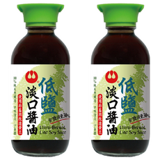 萬家香 低鹽淡口醬油，純天然釀造，食材原味，健康美味，200ml，食鹽減量30%, 2瓶