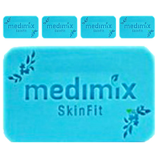 Medimix 印度藍寶石沁涼美肌皂，含岩蘭草、葡萄籽、薄荷, 125g, 5個