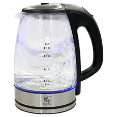 cook power 鍋寶 1.8L歐風玻璃快煮壺 KT-1830-D, LED燈顯示, 304不鏽鋼發熱盤, 空燒斷電保護, 耐熱玻璃材質