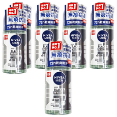 NIVEA 妮維雅 男士止汗爽身乳液 無印乾爽, 5合1, 48小時防護, 50ml, 6瓶