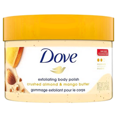 多芬 Dove 身體磨砂膏 (杏仁+芒果奶油), 溫和去角質，使皮膚光滑細緻柔嫩, 298g, 1罐