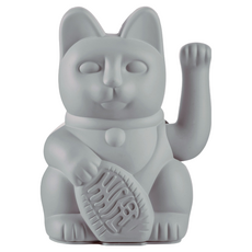 DONKEY 幸運繽紛招財貓 灰 15cm, 10.5 x 10.5 x 15cm, 灰色