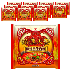 統一 滿漢大餐 麻辣鍋牛肉麵 200g, 12包