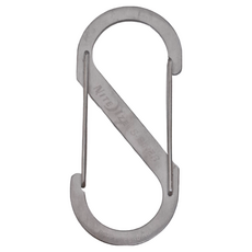 NITE IZE S-Biner S 型雙面扣環，不鏽鋼，長10cm, 不鏽鋼銀, 1個