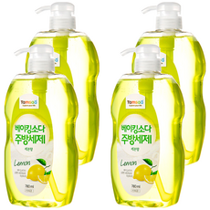 Tamsaa 小蘇打蔬果碗盤洗潔精，檸檬清香，780ml, 4瓶