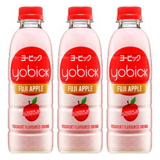 DyDo Yobick乳酸菌飲富士蘋果味, 優格口味飲料, 310ml, 3瓶