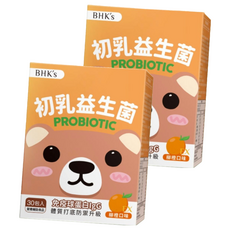 BHK's 兒童 初乳益生菌粉EX, 含免疫球蛋白IgG, 柳橙口味, 30包入, 2g, 30包, 2盒