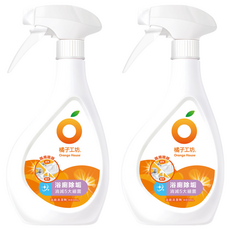 Orange House 橘子工坊 家用清潔類浴廁清潔劑 兩用噴槍, 輕鬆去除尿垢、水垢, 植物性配方, 480ml, 2瓶