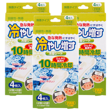 KOKUBO 小久保工業所 無香味退熱貼 Set, 急速冷卻 10小時 4枚入, 弱酸性, 4入, 3盒