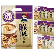 QUAKER 桂格 每日營養穀珍核桃堅果 無添加糖, 25g, 12袋, 10包