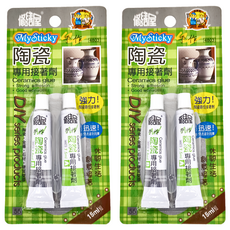 修繕屋 陶瓷專用接著劑4803，快速黏合、透明美觀，適用於陶瓷、金屬、石材等材質，兩組入, 2組