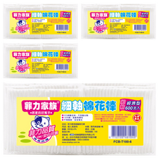 菲力家族 棉花棒 細軸 經濟型 600支入, 600支, 4包