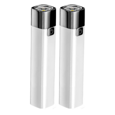 小麥購物 USB便攜手電筒 Y045 行充功能款 簡約白 55g, 2個