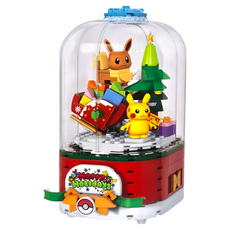 KEEPPLEY 寶可夢亞洲（Pokémon Asia）造型組合玩具 歡樂聖誕音樂盒 K20211, 寶可夢歡樂聖誕音樂盒, 1個