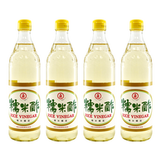KONG YEN 工研 糯米醋 600ml, 糯米釀造, 酸度4.5%以上, 4瓶