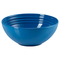LE CREUSET 早餐穀片碗 16cm 馬賽藍, 高品質陶瓷, 簡約時尚設計, 1個