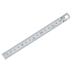 SHINWA 鶴龜 15cm 鋼直尺 鐵尺 不鏽鋼直尺 全公分 日本製造, 13005, 1支