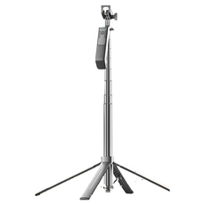 CYKE Q05 藍牙自拍棒穩定器三腳架, 長達158cm, 收納僅剩33cm, 不銹鋼, 7段拉伸設計, 底部防滑腳, 無線藍牙遙控, 1/4螺絲接口, 1個