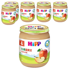 HiPP 喜寶 生機蘋果泥 100%水果, 蘋果, 125g, 6罐