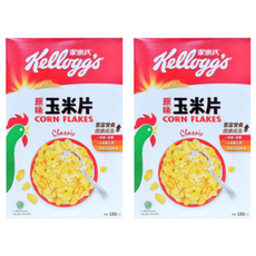 Kellogg's 家樂氏 CORN FLAKES 公雞玉米片, 原味, 低脂高鐵, 8種維生素, 180g, 2盒