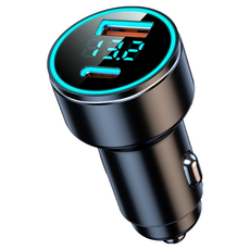 YORI CAR 優里 C08車用電源供應器, 雙孔超級快充, USB Type-C, 20W快充, 黑色, C08