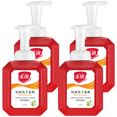 美琪 抗菌洗手慕斯, 泡沫綿密 清新味道 去除手部異味 品質有保障, 500ml, 4瓶