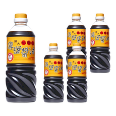 屏大 薄鹽醬油, 使用非基因改造黃豆及台灣自產黑豆, 完整六個月發酵, 甘醇芳香, 未添加任何鉀鹽、焦糖色素, 710ml, 5瓶