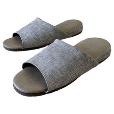 i Slippers 極致風格 厚跟紓壓皮質室內拖鞋, XL(26~27cm) 砂礫灰, XL(26~27cm), 1雙