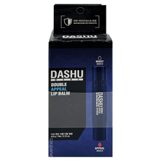 DASHU 男士雙倍鍾情潤色護唇膏 Set 2支入, 草莓香, 自然酵母, 鎮靜敏感肌膚, 無色+草莓味, 1盒