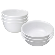 Corelle 康寧 淨白系列餐碗6件組，符合亞洲飲食生活，實用性高，耐用性佳, 白色, 飯碗*3+湯碗*3, 1組