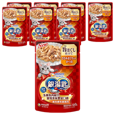 unicharm pet 銀湯匙 鬆軟口感 貓餐包, 鮪魚 + 鰹魚 + 雞胸肉, 60g, 8包