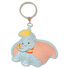 Disney 迪士尼 Q萌鼓鼓皮革鑰匙圈 CA917-6, 小飛象, 1個